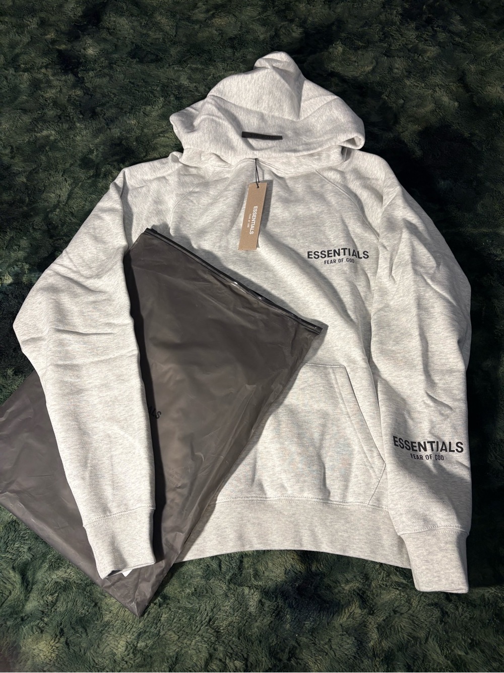 Essentials Light Gray Crewneck Sweatshirt with Logo